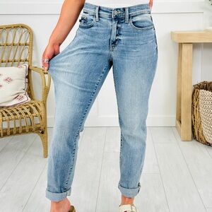 Judy Blue The Bleach Boys Midrise Boyfriend Jeans